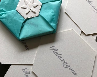 Handcut Fabriano Paper Tiles for Tangling, Set of 20