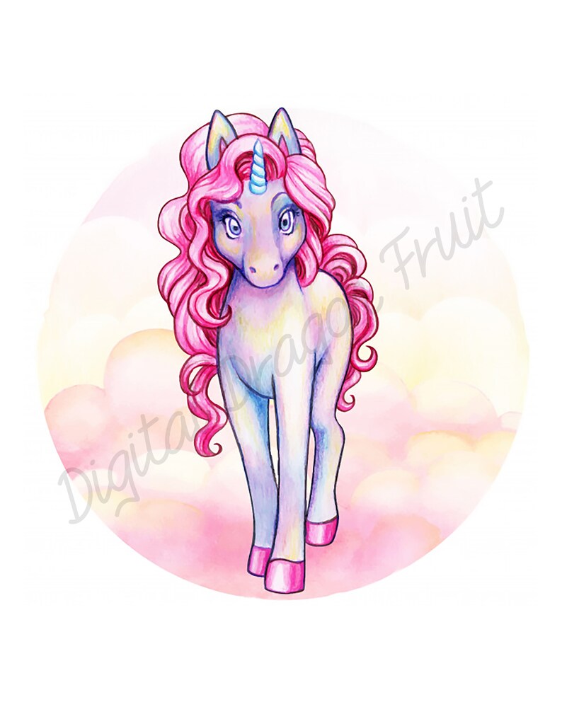 Unicorn Printable Fantasy Pink Unicorn Digital Download | Etsy