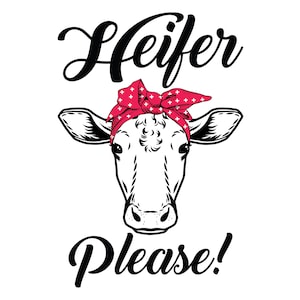 Heifer Please PNG, Kuh PNG, Kuh Clipart, Sofort Download