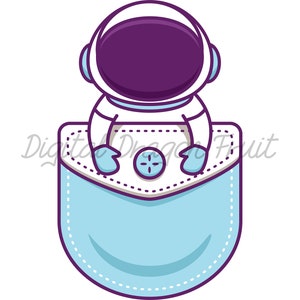 Pocket Astronaut PNG, Uroczy Kosmiczny Człowiek Kieszonkowy Zwierzak Sublimacja, Cyfrowe Natychmiastowe Pobieranie