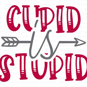 Cupid is Stupid PNG, Funny, Anti Valentines Day, Valentine's Day, Sublimation, Digital Instant Download