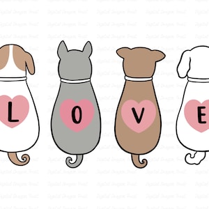Puppy Love PNG, Love, Dog, Cute, Valentine&#39;s Day, Sublimation, Digital Instant Download