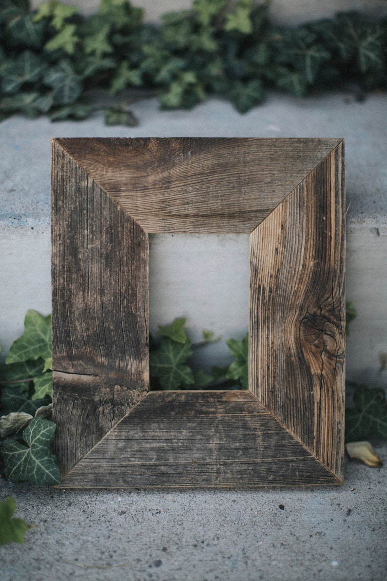 Rustic 8 x 12 Reclaimed Wood Picture Frames 3 Inch Wide Etsy