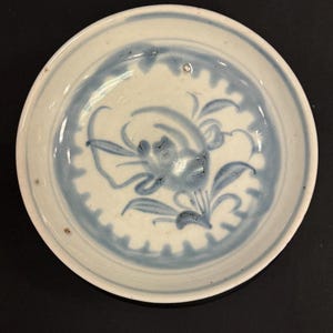 Vietnamese Antique Blue & White Plate from 19th Century.NG#O6