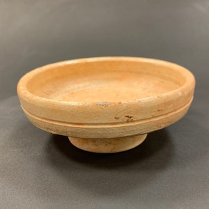 Vietnamese Antique Pottery Plate with foot 1st- 4 th Century ( Han -Viet Period).