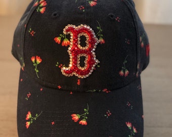 floral red sox hat
