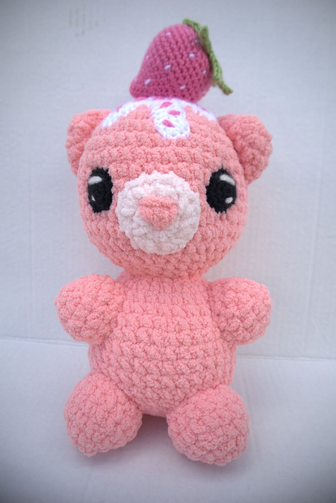 Strawberry Teddy Bear Fluffy Teddy Bear Desert Themed Etsy