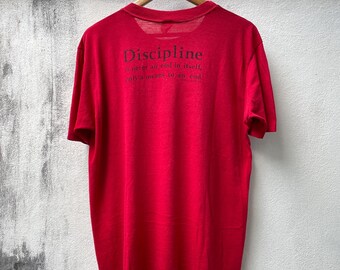 Vintage 80s King Crimson T-shirt, Discipline Graphic Tee, Single