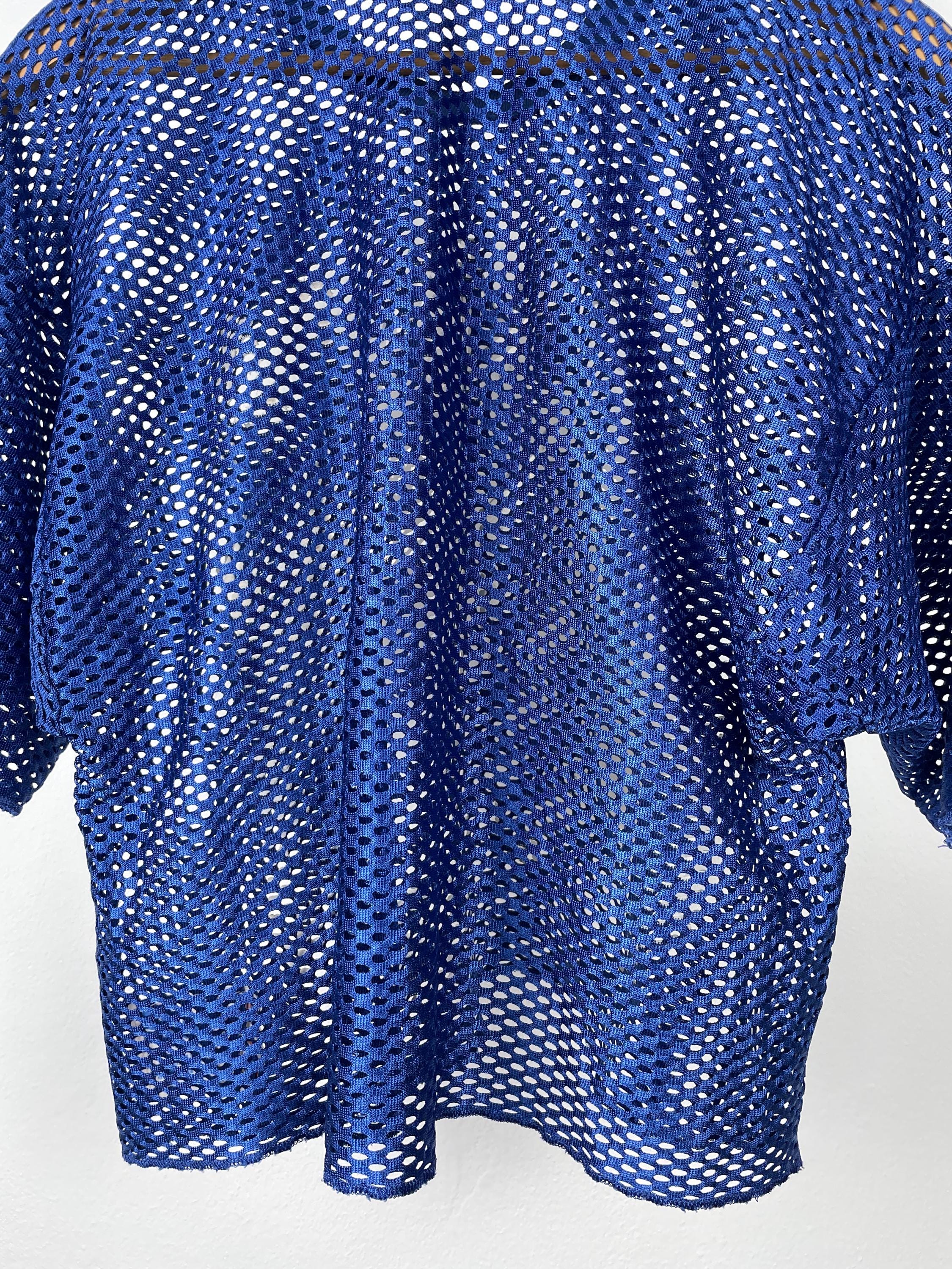 Vintage 80s Mesh Football Jersey T-shirt Cropped Athletic Sports