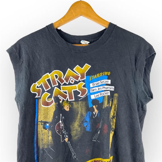 Vintage 1983 Stray Cats T-shirt, Rockabilly Band Tee