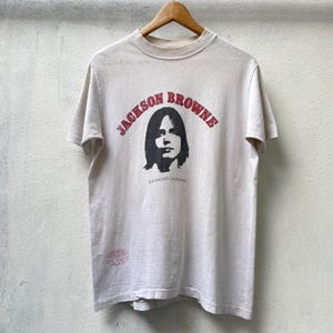 Vintage 1970s Jackson Browne T-Shirt, Rock Music Tee, Medium Single Stitch