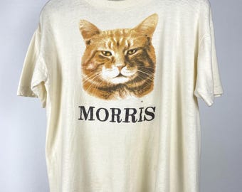 Vintage 80s Morris the Cat T-shirt Size XS-S - Etsy Denmark