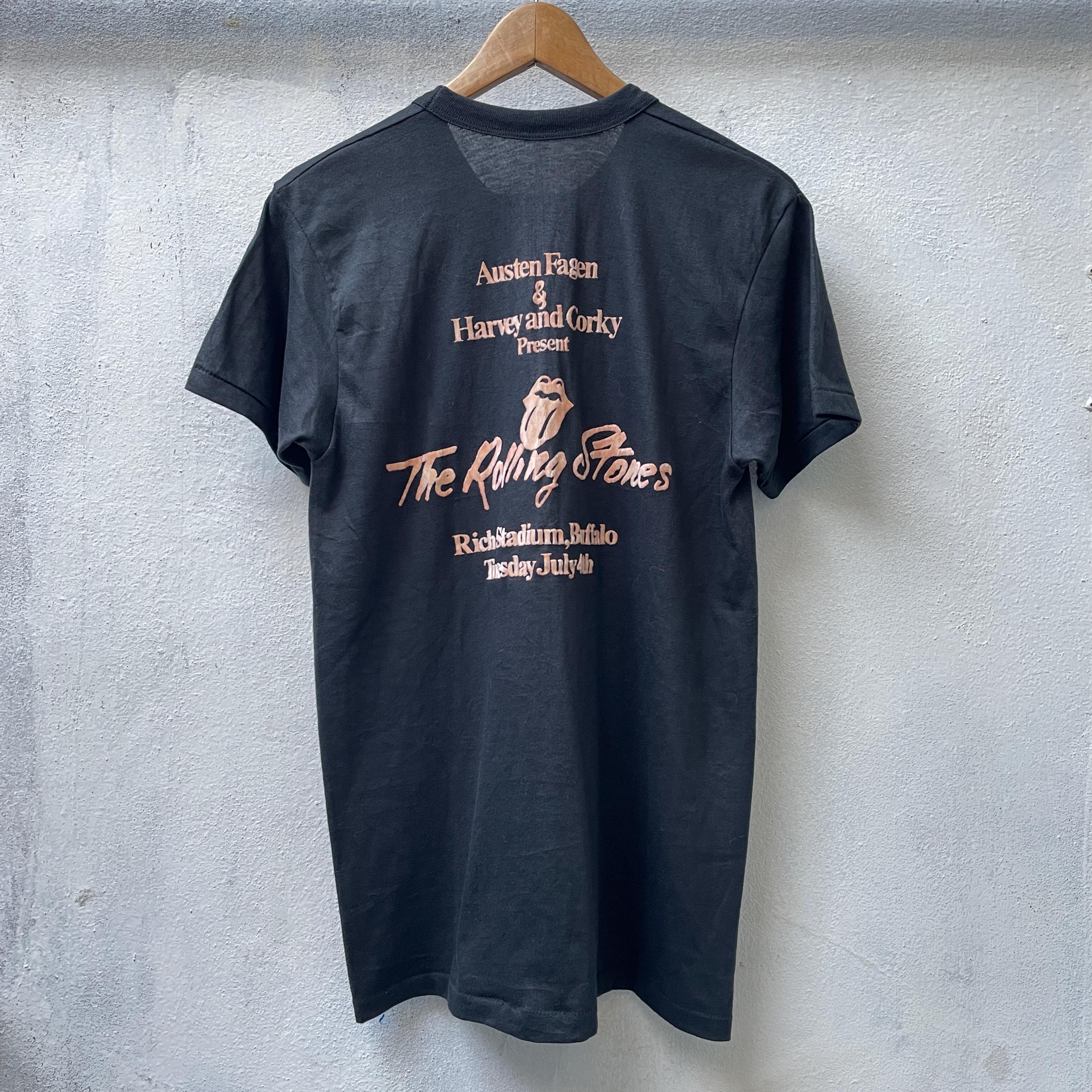 ヴィンテージ 70年代 ローリングストーンズ ツアーTシャツ、ブラック 
