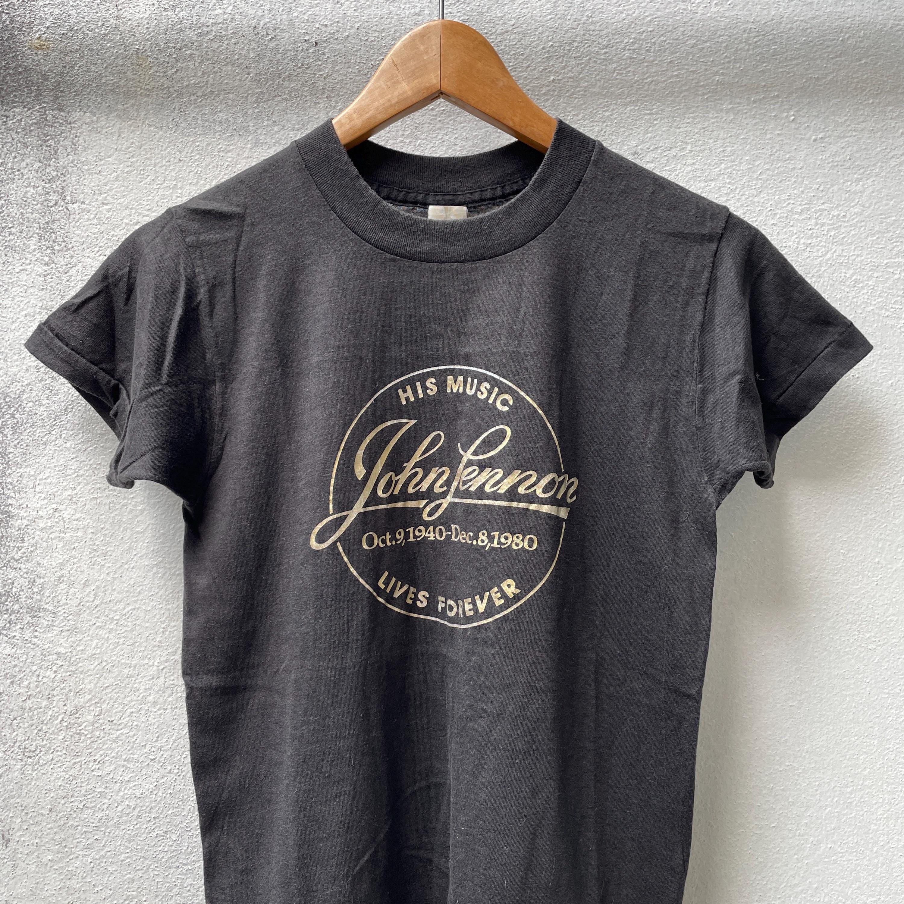 ヴィンテージ 80年代 ジョン・レノン メモリアルTシャツ、ビートルズ 