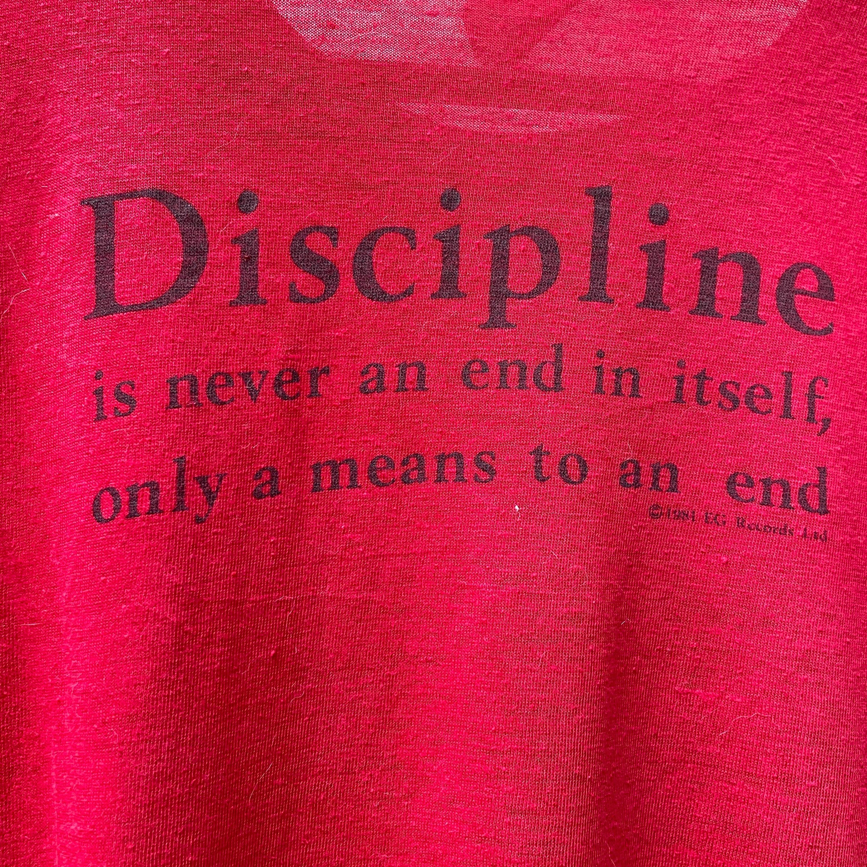 Vintage 80s King Crimson T-shirt, Discipline Graphic Tee, Single 