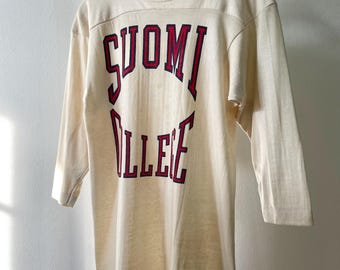 Vintage 70s Champion SUNY Plattsburgh Heavyweight T-shirt - Large