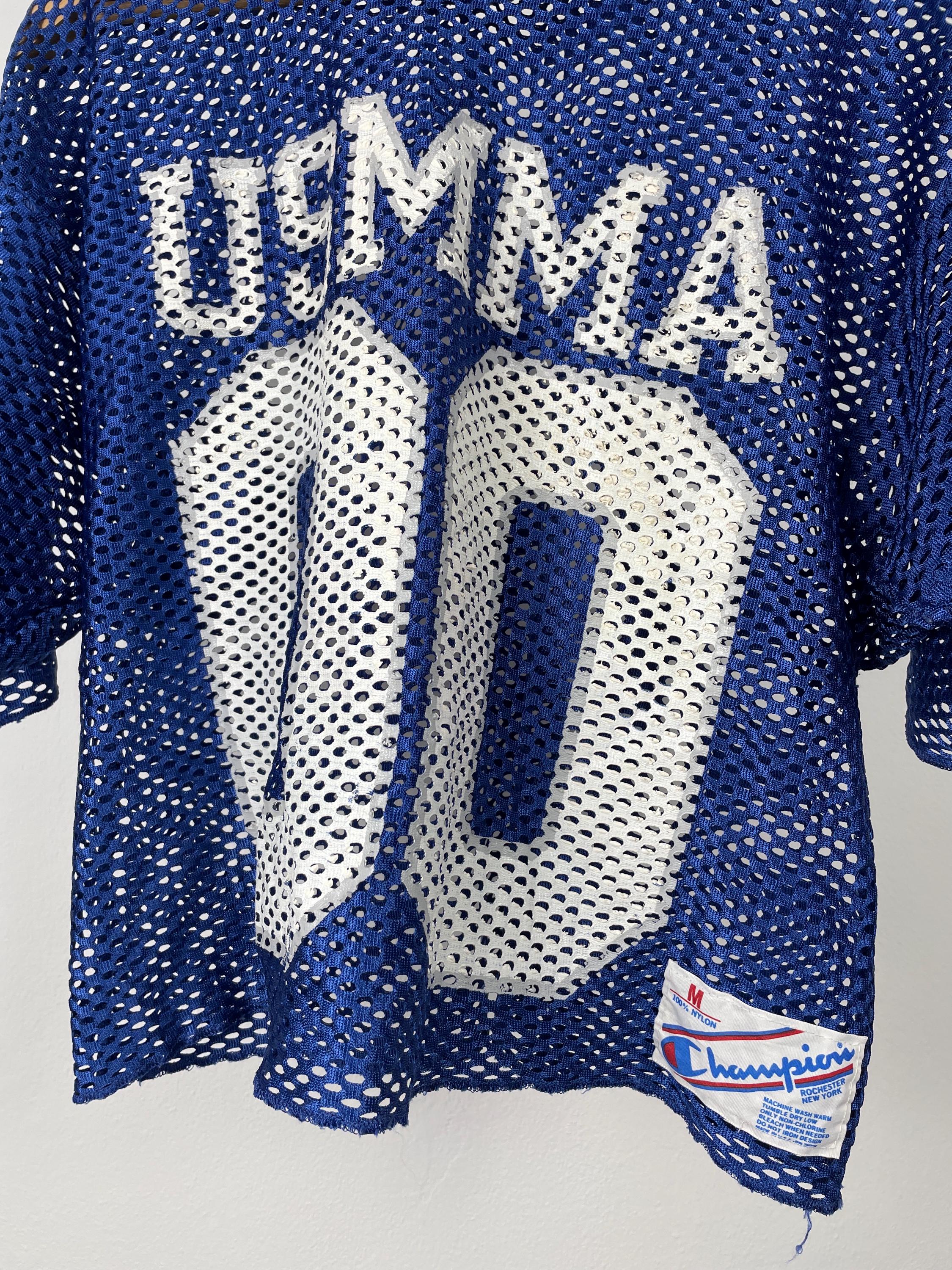 Vintage 80s Mesh Football Jersey T-shirt Cropped Athletic Sports