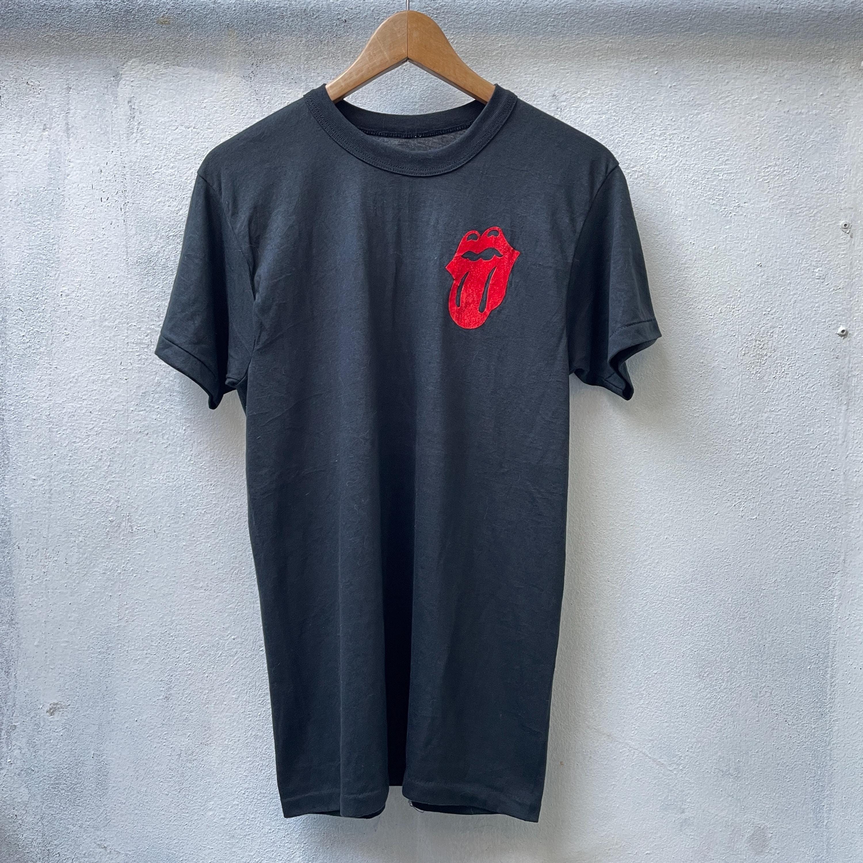 ヴィンテージ 70年代 ローリングストーンズ ツアーTシャツ、ブラック 