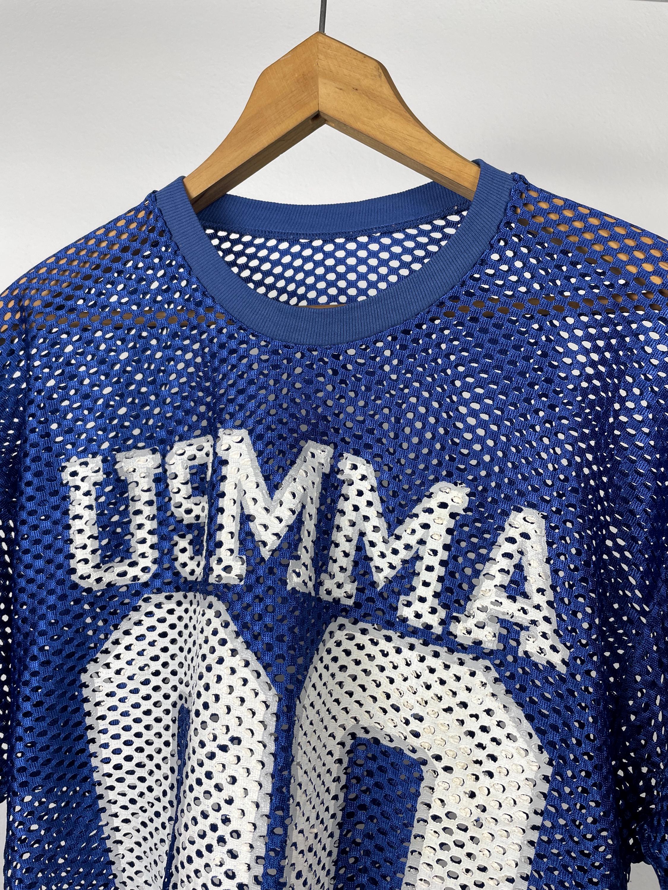 Vintage 80s Mesh Football Jersey T-shirt Cropped Athletic Sports