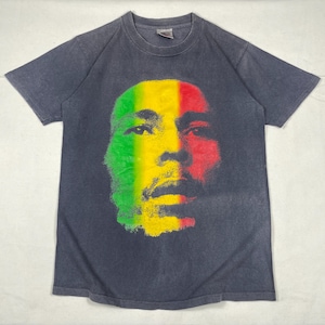 Vintage 90s Bob Marley T-Shirt, Faded Graphic Tee, Reggae Music Shirt, Rasta Medium Single Stitch