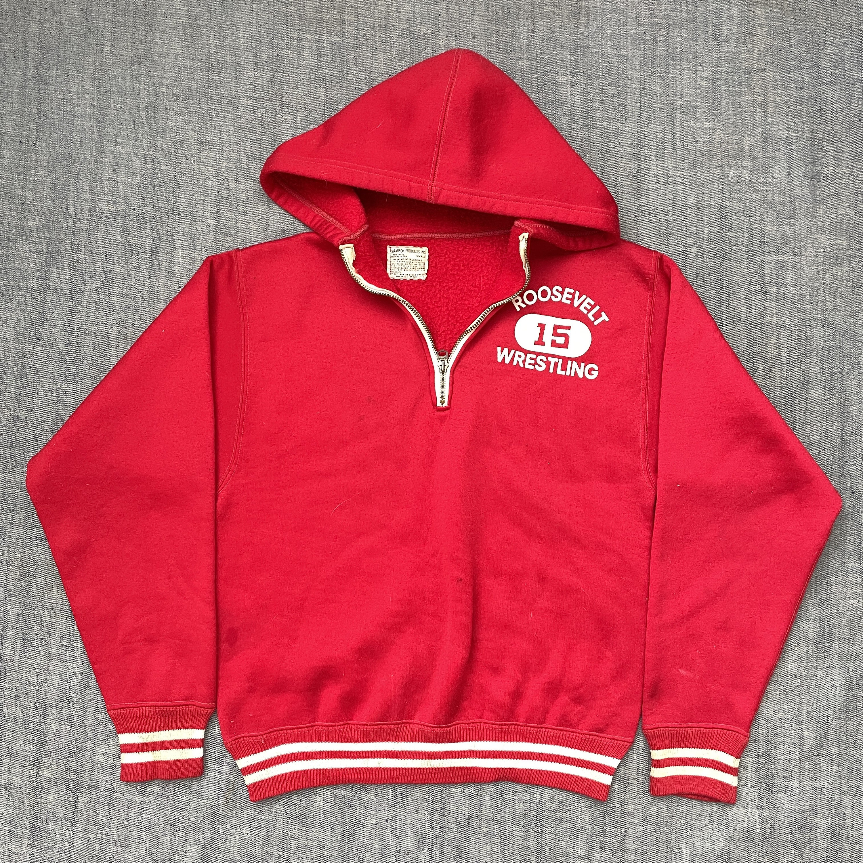 Vintage 60s Champion Quarter Zip Hoodie Pullover Sweatshirt Vintage 60s Champion Quarter Zip Hoodie Pullover Sweatshirt