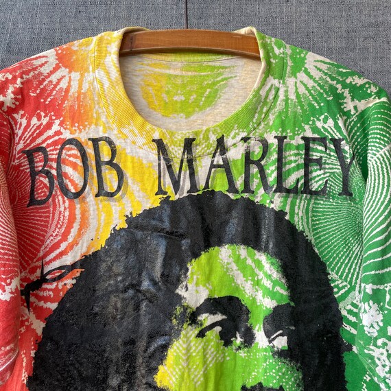 Vintage 90s Bob Marley T-shirt, Soul Rebel All Over Print Vintage 90s Bob Marley T-shirt, Soul Rebel All Over Print