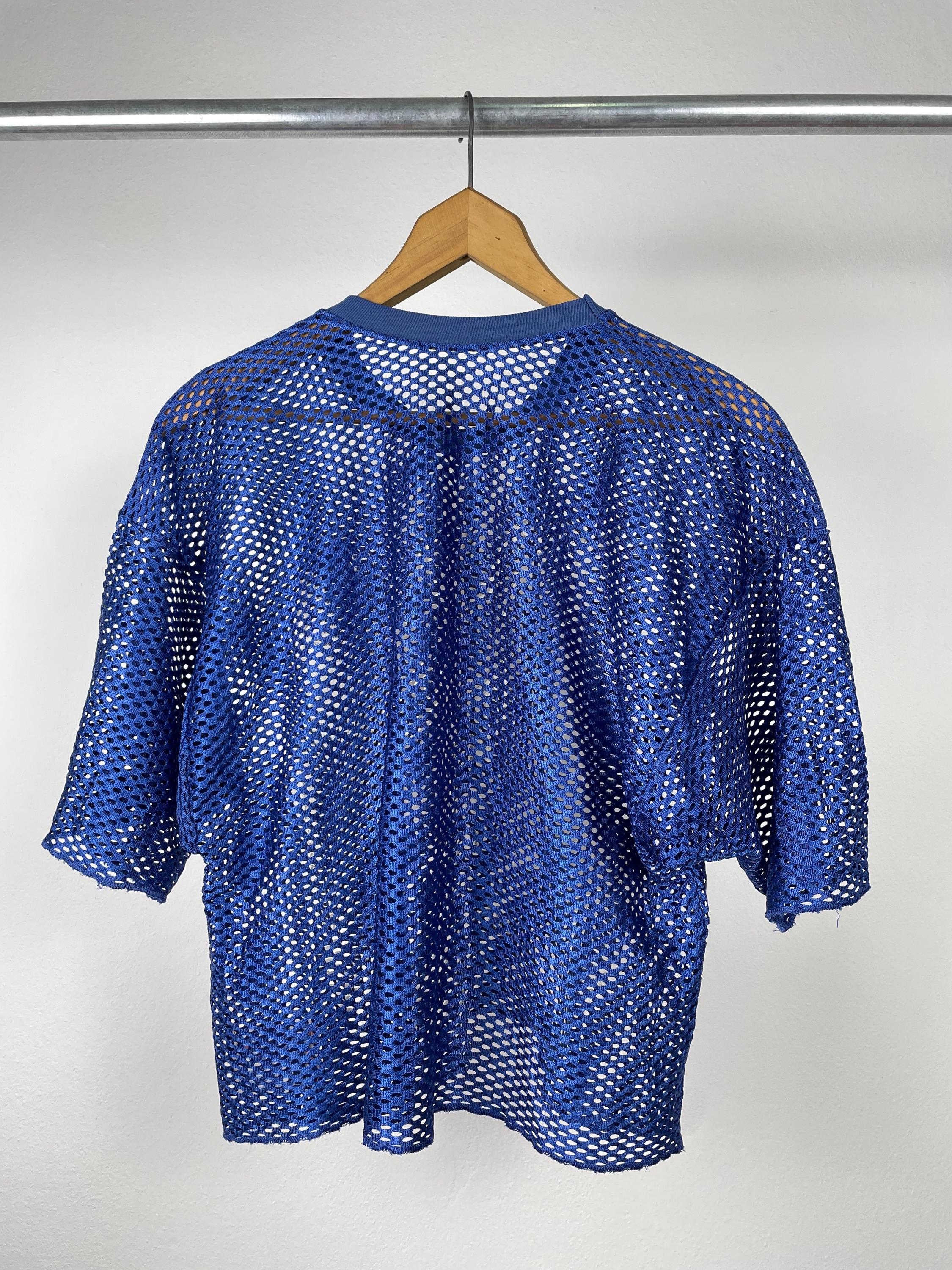 Vintage 80s Mesh Football Jersey T-shirt Cropped Athletic Sports