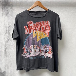 Vintage 1979 Marshall Tucker Band Concert T-Shirt, Faded Black Southern Rock Tee, XL