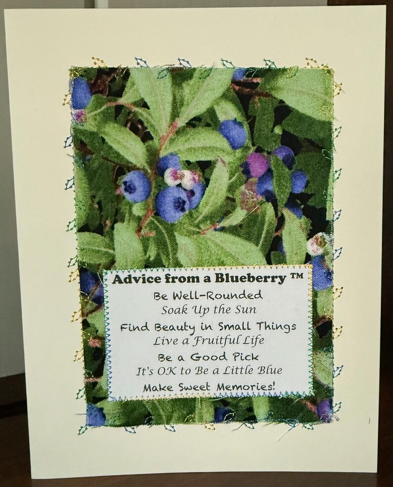 Advice From a Blueberry - Etsy