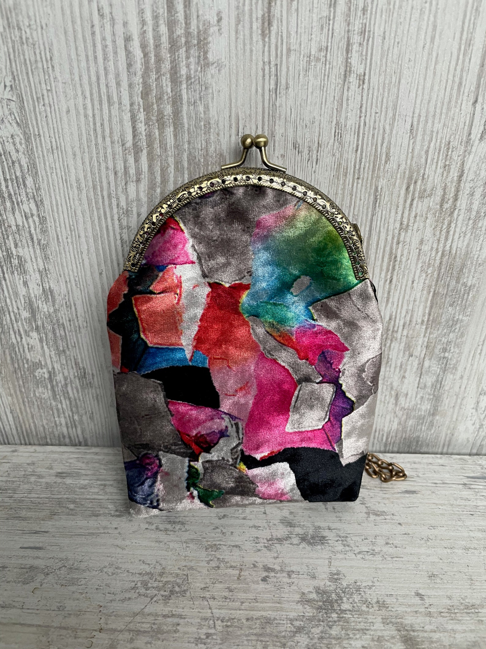 Colorful Velvet Coin Purse With Small Hand Chain Velvet Coin Etsy Ireland