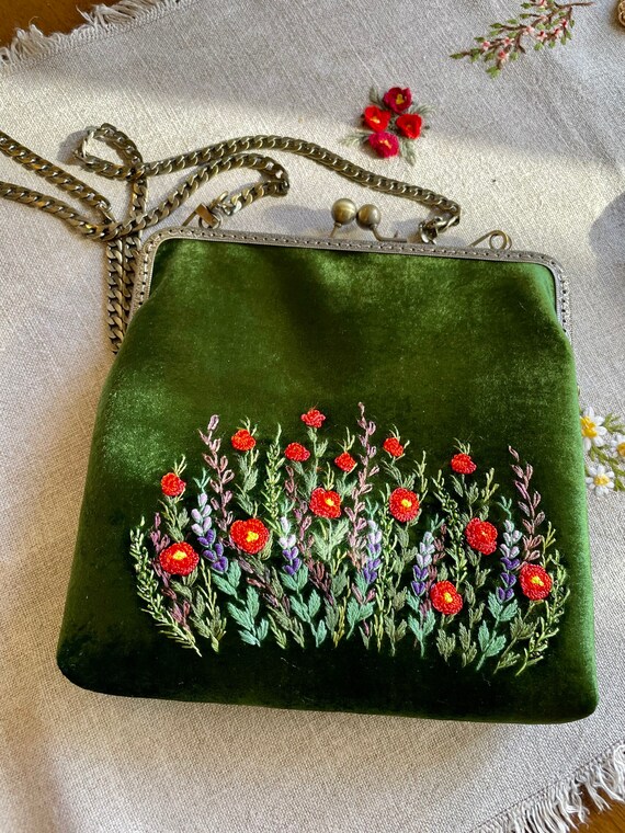 Vintage velvet bag sale
