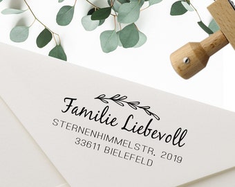 Stempel Adresse, Adressstempel, Stempel personalisiert, Holzstempel, Textstempel, Geschenk zum Umzug, Geburtstag, Weihnachten, Hochzeit