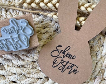 Stempel Schöne Ostern, Frohe Ostern, Hase, Osterhase, handmade, DIY Karten