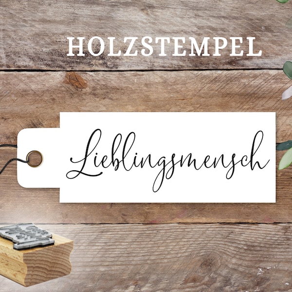 Stempel Lieblingsmensch, Textstempel, Geschenk, Freundschaft, Familie