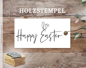 Stempel Happy Easter, Frohe Ostern, Schöne Ostern, Hase, Osterhase