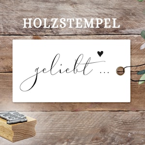 Stempel geliebt ... Unikat Made with love handmade selbstgemacht nähen häkeln stricken basteln Geschenk DIY Herz