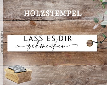 Stempel Lass es dir schmecken, Geburtstag, Weihnachten, Hochzeit, Guten Appetit, Textstempel