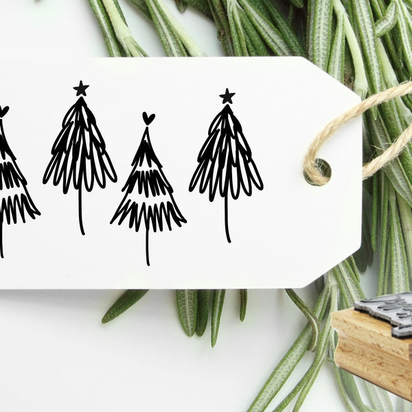 Stempel Weihnachtsbaum, Weihnachtsbäume, Weihnachten