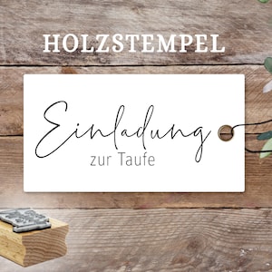 Stempel Einladung zur Taufe, Textstempel, Handmade, Karten