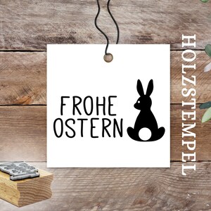 Stempel Frohe Ostern, Osterhase, Schöne Ostern, Hase, DIY, Anhänger, Etiketten