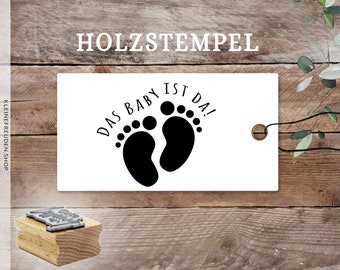 Stempel Das Baby ist da, handmade, selbstgemacht, basteln, Geschenk zur Geburt, DIY