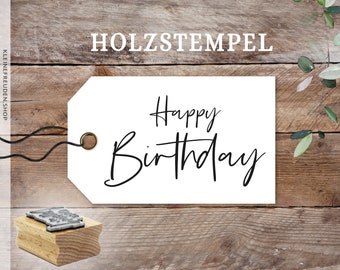 Stempel Happy Birthday, Herzlichen Glückwunsch, Geburtstag, Geburtstagskarte DIY