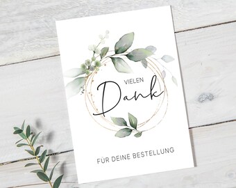 50 Karten Vielen Dank für deine Bestellung Postkarten für Onlineshops