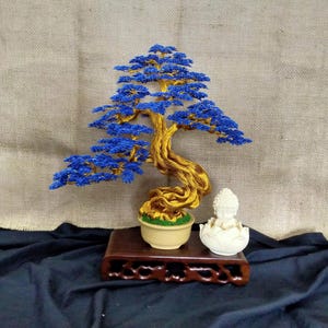 Wire Bonsai Tree Sculpture | Artistic Wire Tree Statue for Housewarming Gift