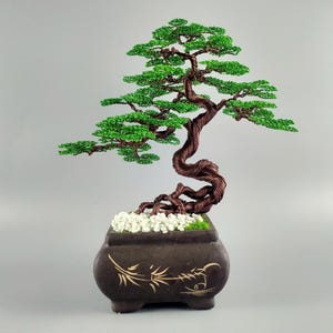 Deco the Living Room, Handmade Sculpture, Metal Tree, Decorate the Living Room, Wedding Gifts, Japan Art, Wire Bonsai Tree Gold Leaves