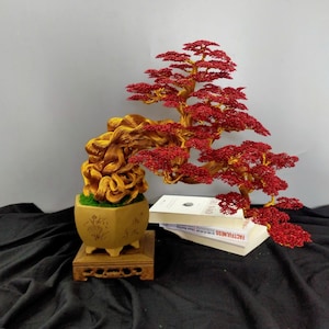 Wire Bonsai Tree Sculpture | One-of-a-Kind Wire Art Gift for Art Lovers