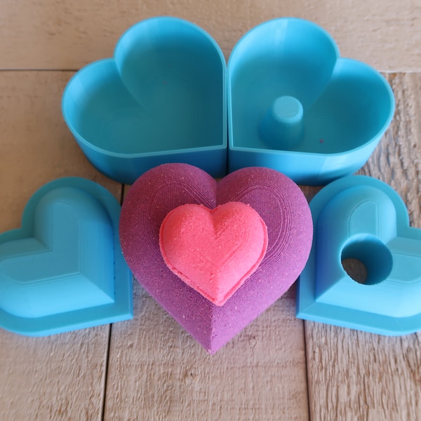 3" Heart Bombshell Bath Bomb Mold