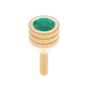 Tornillo de mástil pesado para saxofón 152. Latón en bruto con piedras naturales. Tornillo de mástil personalizado para saxofón soprano, alto, tenor y barítono de KGUMusic