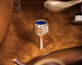 Selmer Saxophone HEAVY neck screw. KGUBrass 135. Raw Brass. 6 stones inlays Custom handcrafted screw for all Alto Tenor Baritone sax models.
