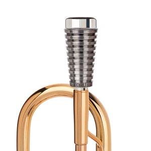 Trumpet Mouthpiece Booster KGUmusic. RADIATOR. 998 Brushed Silver Plated